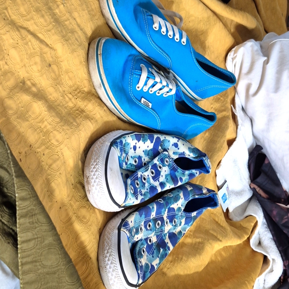 Pair of vans and converse